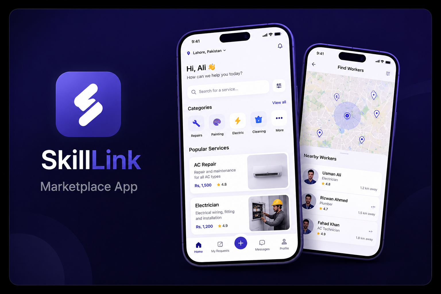 SkillLink — End-to-End Service Marketplace Connecting Customers with Skilled Providers